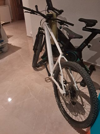 Bicicleta de montaña blanca