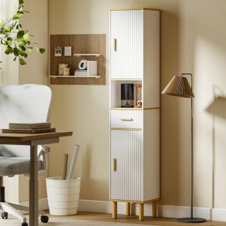 Armadietto 172 cm, Mobile Bagno con Cassetto e Rip