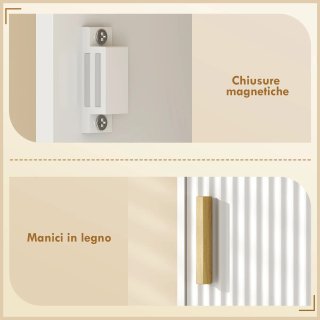 Armadietto 172 cm, Mobile Bagno con Cassetto e Rip