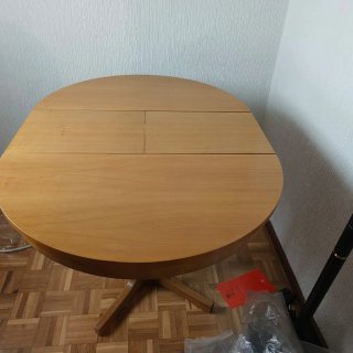 Mesa redonda extensible madera 80cm