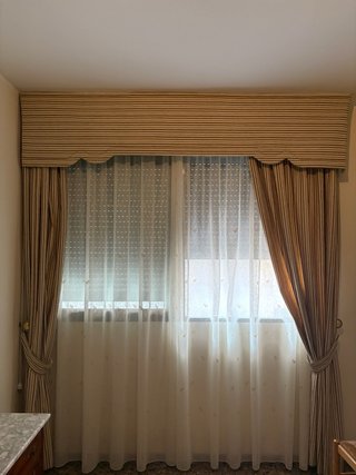 Conjunto Cortinas y Colcha Beige/Marrón