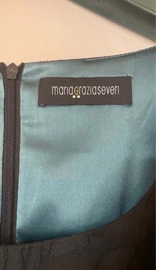 Abito Severi floreale jacquard nero