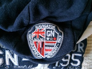 Sudadera Geographical Norway Negra y Blanca