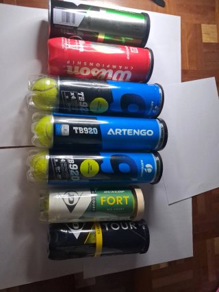 Pelotas de Tenis Wilson, Artengo, Dunlop