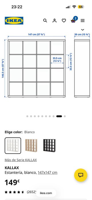 Estantería Ikea KALLAX Blanca