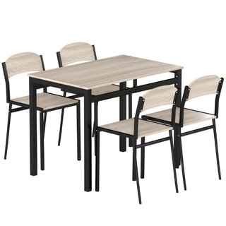Set da Pranzo con Tavolo Rettangolare e 4 Sedie in