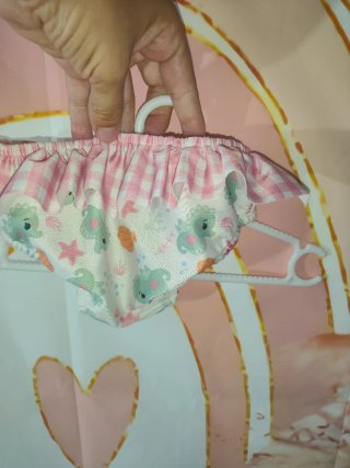 Conjunto bebé 12 meses: vestido y braguita