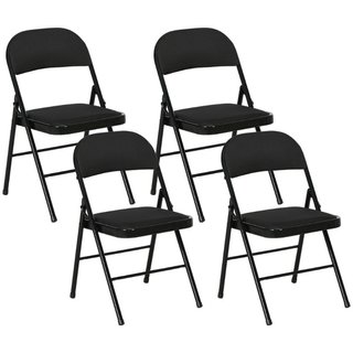 Set di 4 Sedie Pieghevoli con Seduta Imbottita in