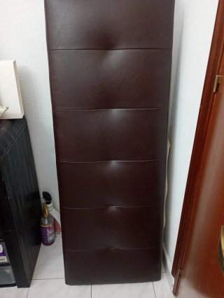 Cabecero de matrimonio polipiel chocolate