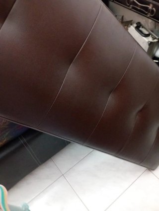 Cabecero de matrimonio polipiel chocolate
