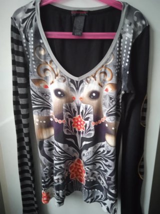 Camiseta Custo Barcelona Talla M , Estampado Anima