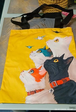 Saco tote com estampa de gatinhos