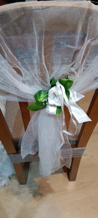 Forro Silla Tul Flores Eventos