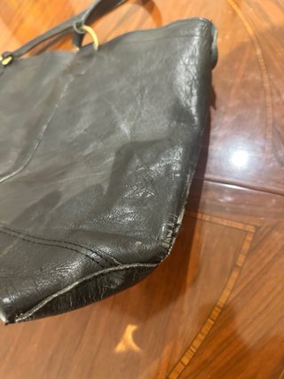 Bolso Zara Piel Negro Grande