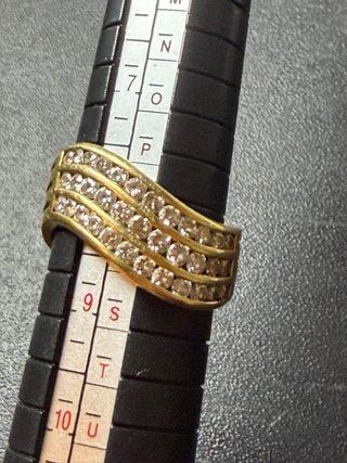 Anello oro 750 con diamantini testati