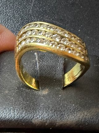 Anello oro 750 con diamantini testati