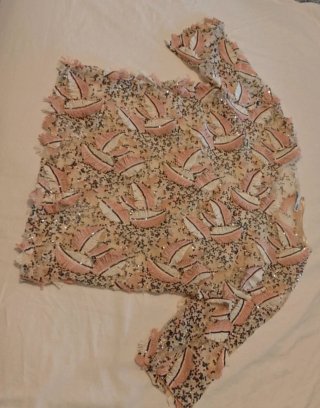 Top lentejuelas beige y rosa