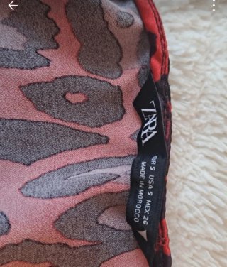 Vestito Zara con Stampa Animalier Rosso
