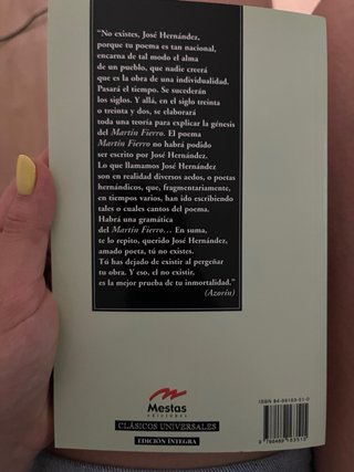 Libro jose hernandez el gaucho martin fierro
