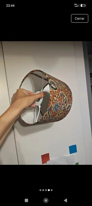 Pantalla de lámpara 20 cm diámetro  Algodón hindú
