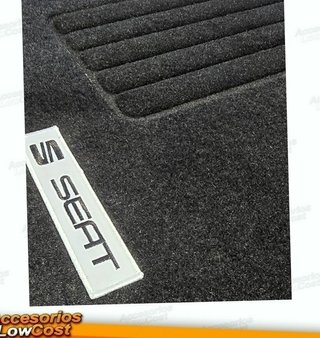 ALFOMBRILLAS SEAT IBIZA 6J CON LOGO RIBETE NEGRO