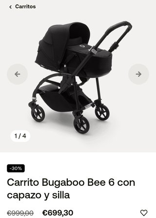 Bugaboo Bee 6 con capazo y silla