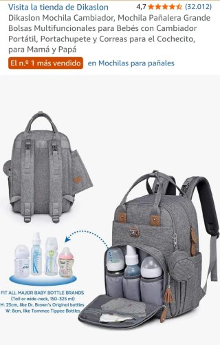 Mochila organizadora para bebé/niño
