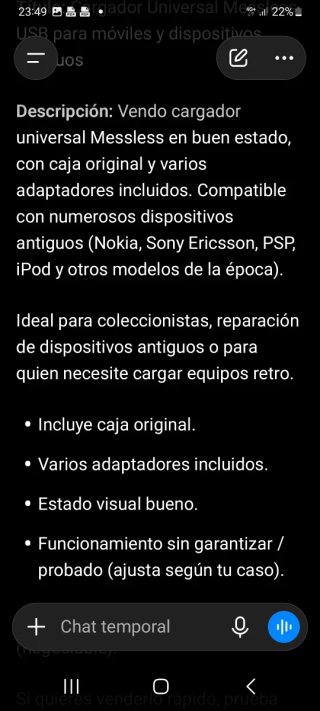 Cargador universal Messless