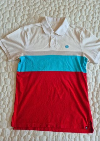 Polo Nike Rayas Rojo Azul Blanco