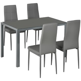 Set da Pranzo 5 Pezzi con 1 Tavolo da Pranzo e 4 S