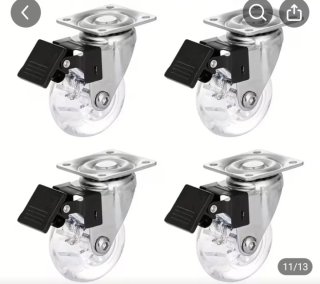 4 Ruedas para Muebles con Freno