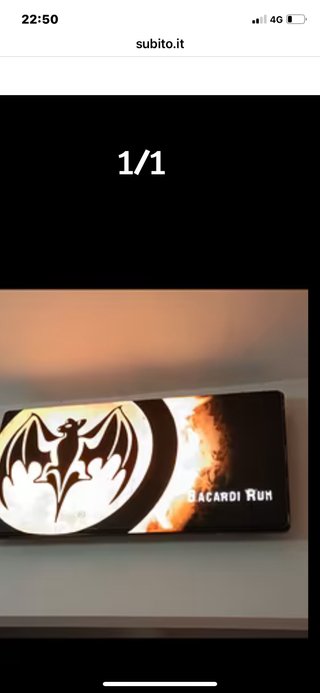 Insegna Luminosa Bacardi Rum