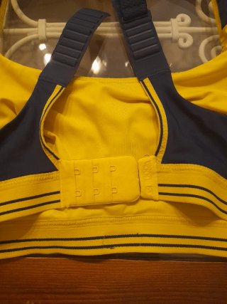Sujetador deportivo Shock Absorber azul/amarillo