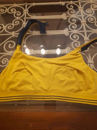 Sujetador deportivo Shock Absorber azul/amarillo