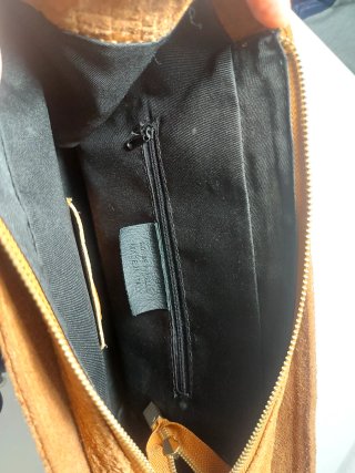 Bolso Cuero Natural Marrón Genuine Leather