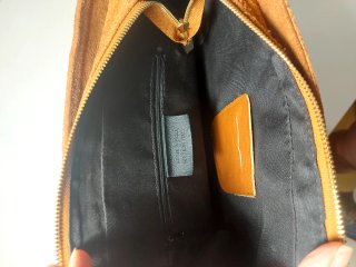 Bolso Cuero Natural Marrón Genuine Leather