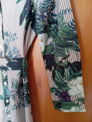Vestido midi camisero estampado floral
