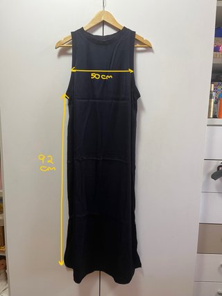 Vestido largo azul Massimo Dutti