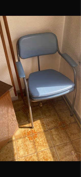 Silla WC acolchada con inodoro