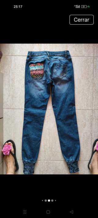 Vaqueros Desigual Boho Azules