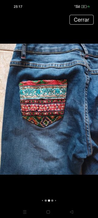 Vaqueros Desigual Boho Azules