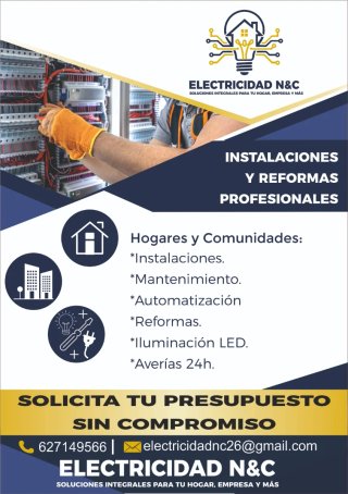 Electricista profesional instalaciones y averías