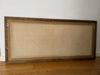 Cabecero Cama 150 Madera y Ratán