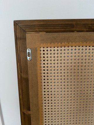 Cabecero Cama 150 Madera y Ratán
