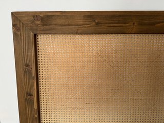 Cabecero Cama 150 Madera y Ratán