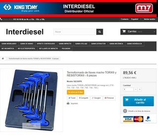 Juego 8 llaves Torx King Tony en modulo