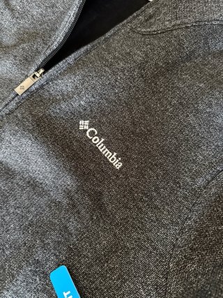 Sudadera Columbia gris media cremallera