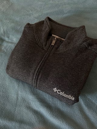 Sudadera Columbia gris media cremallera