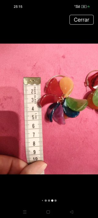 Pendientes hippie artesanales multicolor
