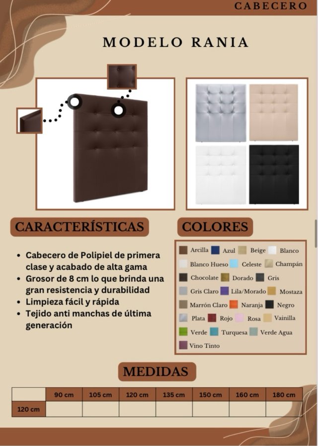 Cabezal de cama gris polipiel
